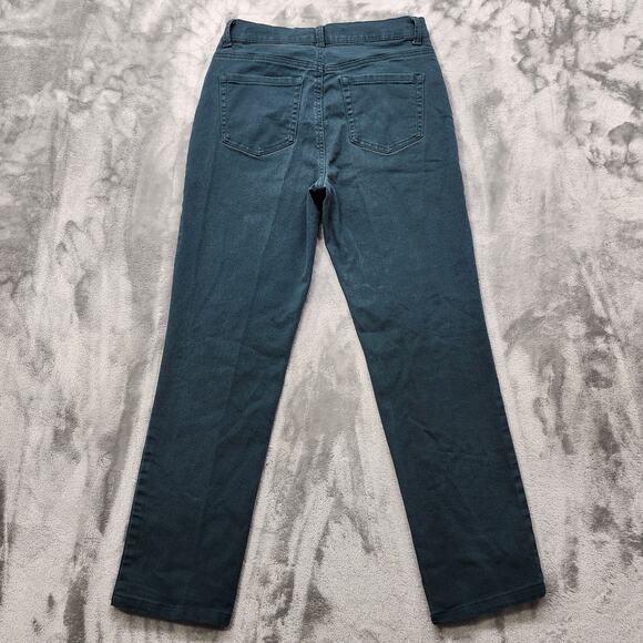 Gloria Vanderbilt Jeans Women 6 Green Amanda High Rise Tapered Leg Stretch Denim - Picture 4 of 15